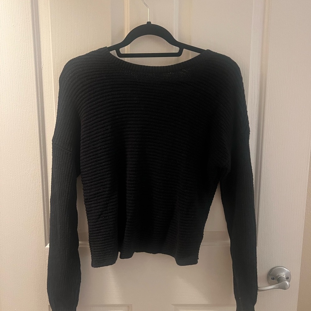Black Reversible Sweater from Hollister